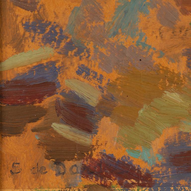 SIMONE DE DARDEL, oil on panel, signed.