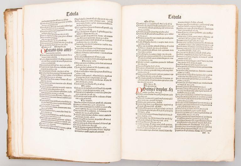 TUOMAS AKVINOLAINEN, Questiones disputate angelici doctoris, Köln 1500, kustantaja Heinrich Quentell.