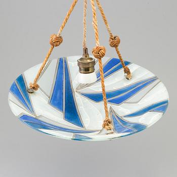 A second half of the 20th century art deco style ceiling light by Maxonade, France.