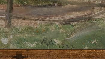 REINHOLD VON ROSEN, 2 st. olja på pannå. Signerade.