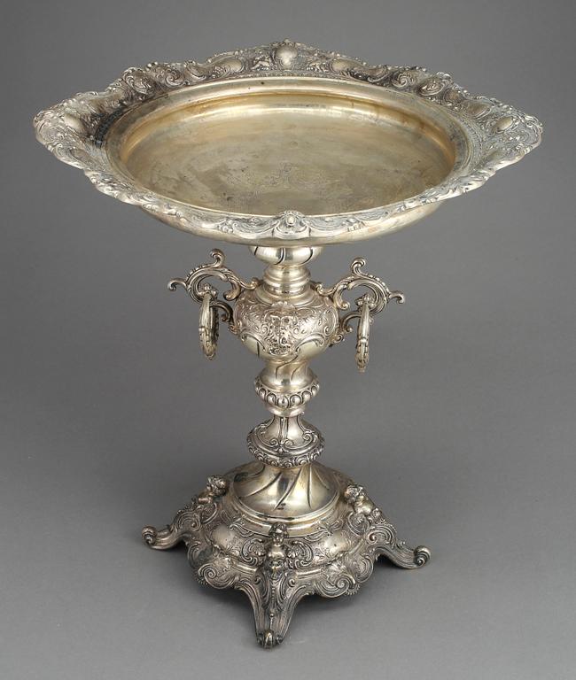 UPPSATSSKÅL, silver, Nyrenässans, B Erlandsson, Kristianstad, 1900.