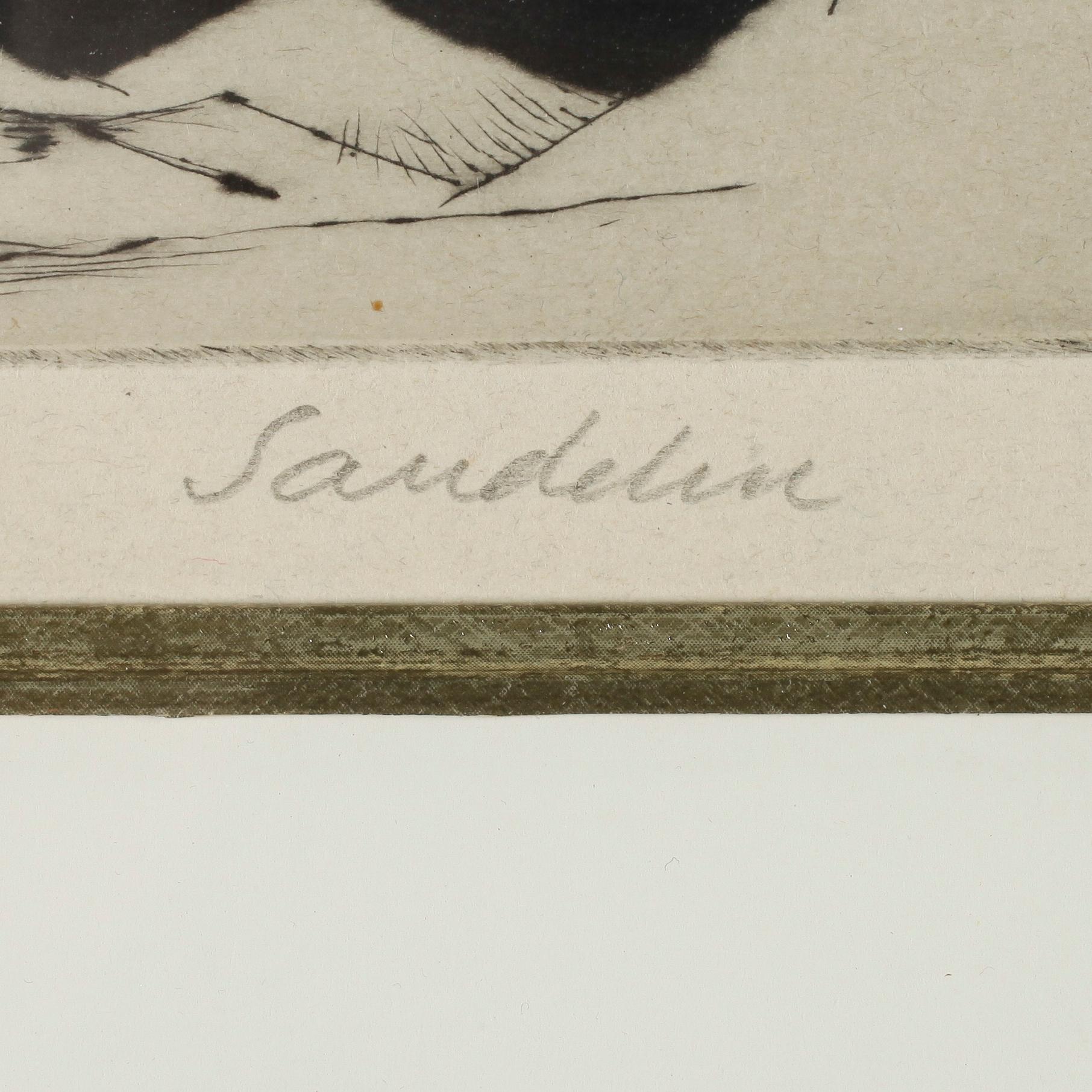 BÖRJE SANDELIN, 2 st, etsningar, signerade och numrerad 19/40 respektive märkt "Tredje avdraget".