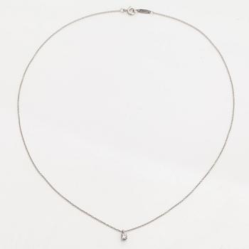 Tiffany & Co, kaulakoru / riipus ja ketju, platinaa, briljanttihionta timantti.