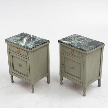 Nightstands, a pair, first half of the 20th century.