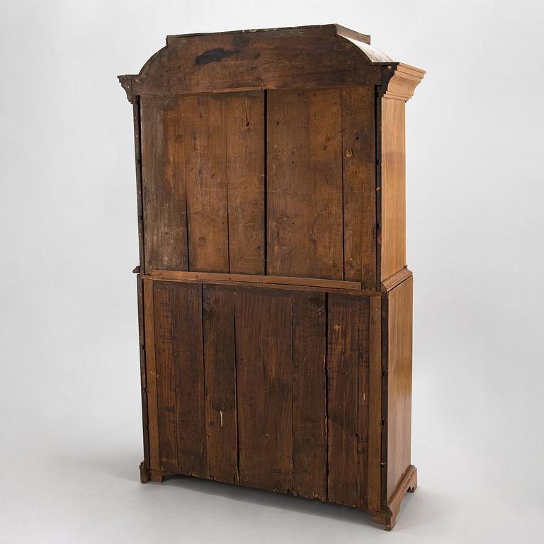 A late Baroque writing cupboard, mid 18th century. Probably Småland, Sweden.