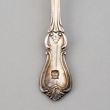 A Swedish 19th century silver soup-laddle, mark of Gustaf Möllenborg, Stockholm 1853.