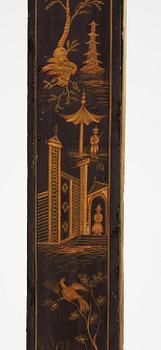 A George II japanned musical longcase clock by William Barrow (watchmaker in London 1700-36).