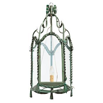 A Louis XVI-style 20th century one-light lantern.