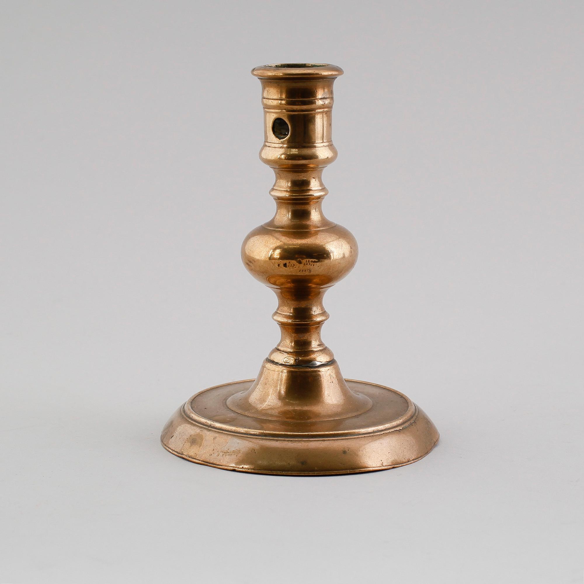LJUSSTAKE, mässing, 1600-tal.