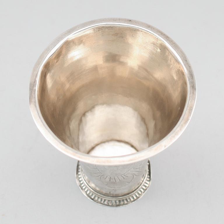 BÄGARE, silver, ISL, 1700-/1800-tal. Vikt ca 48 g.