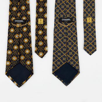 Chanel, two silk ties.