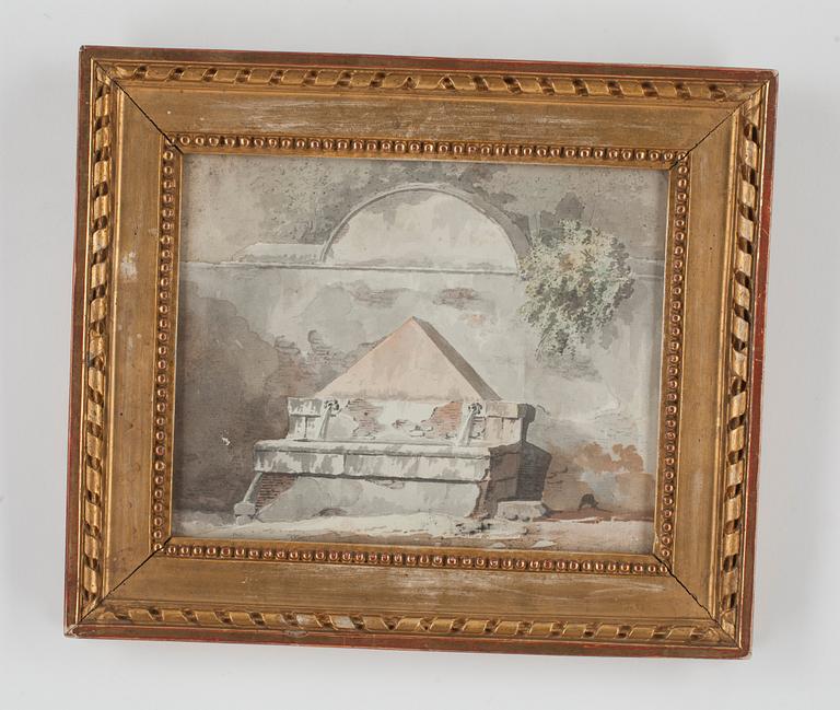 Louis Jean Desprez Hans krets, Brunn vid mur.
