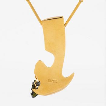 Björn Weckström collier 18K guld med turmalinstavar "Arctica" för Lapponia.