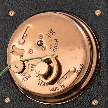Jaeger, travel alarm clock, 72 x 85 x 34 mm.