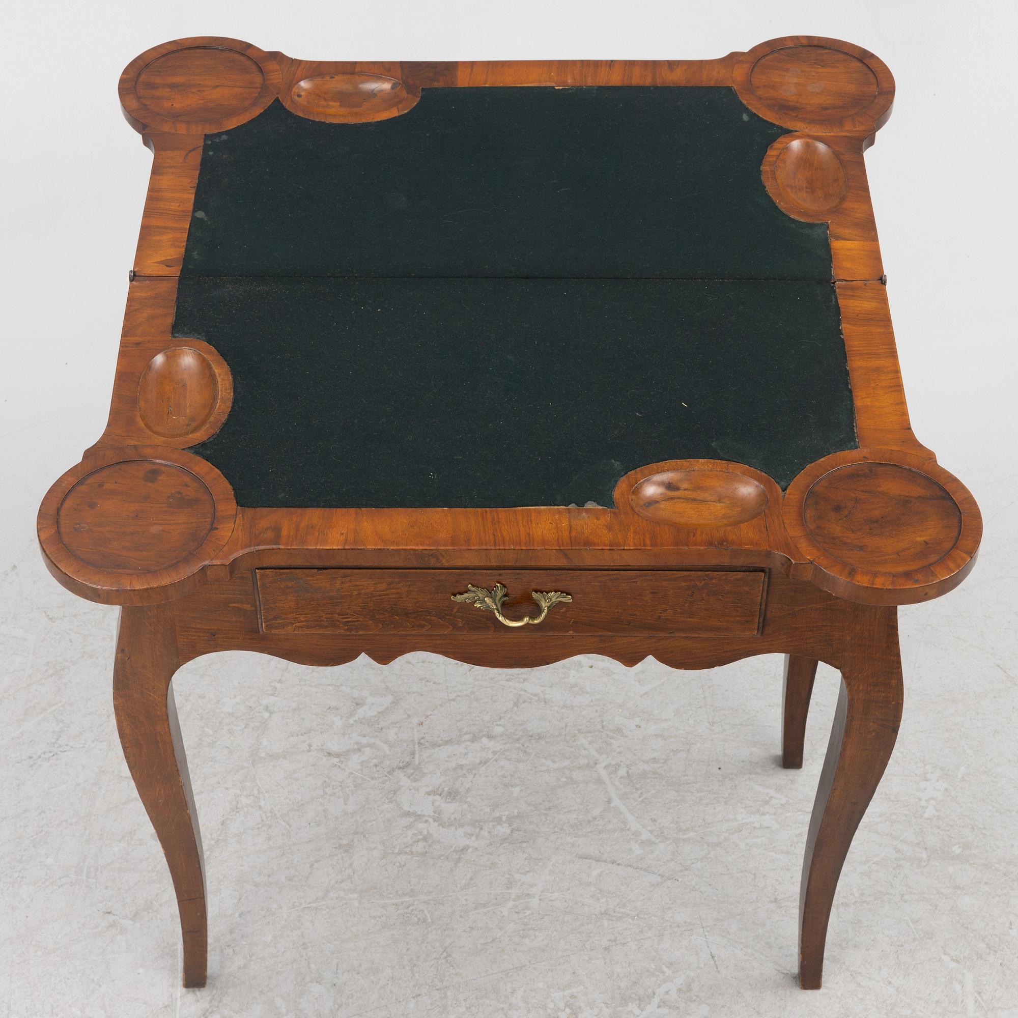A Rococo games table, second half of the 18th century.