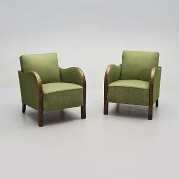 FÅTÖLJER, ett par 1900-talets början.