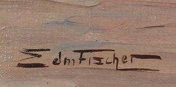 EDMOND FISCHER, olja på duk, sign.
