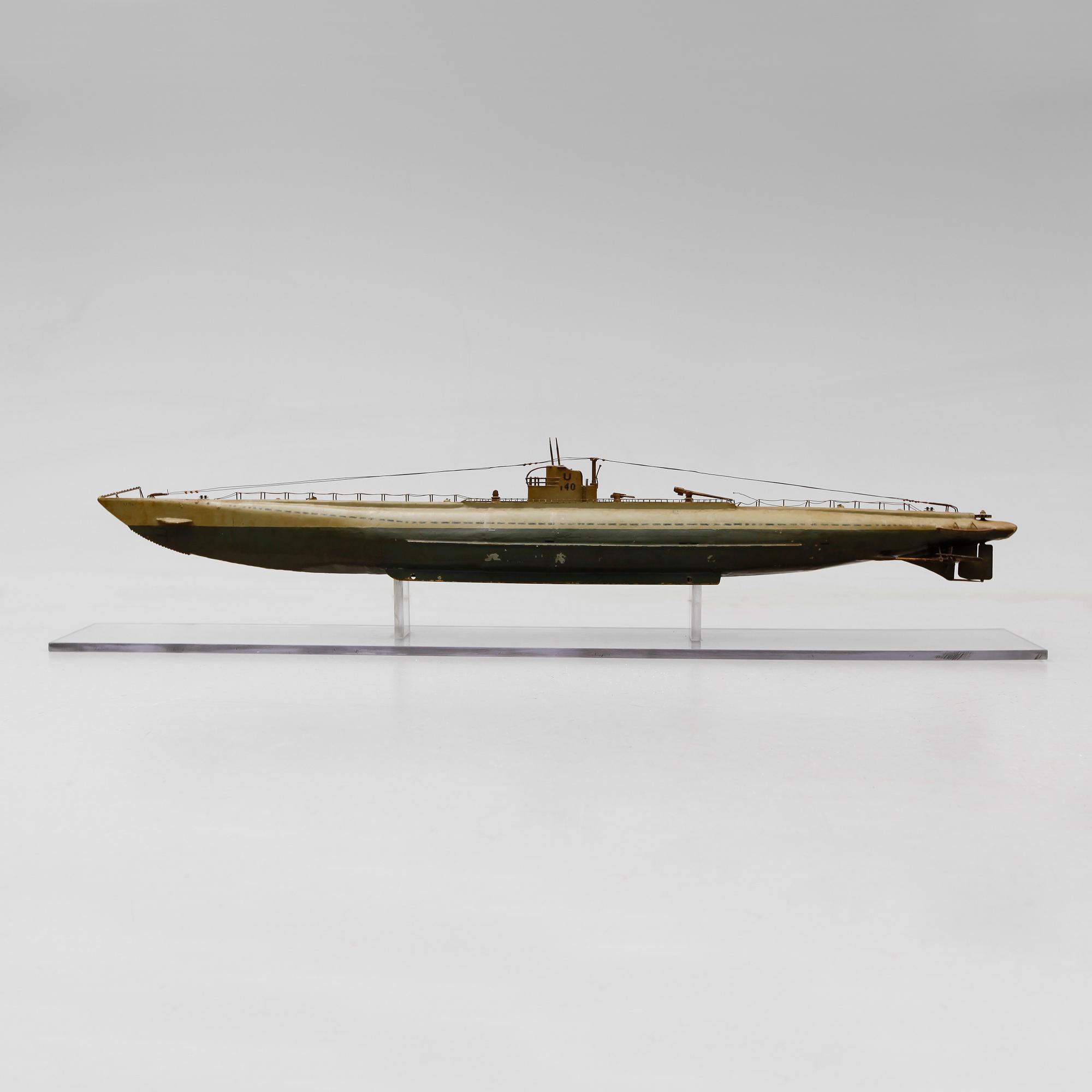 MODELLBÅT, plåt, 1950-/60-tal.