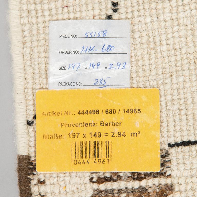 Matto, marokkolainen. Noin 199x 148 cm.