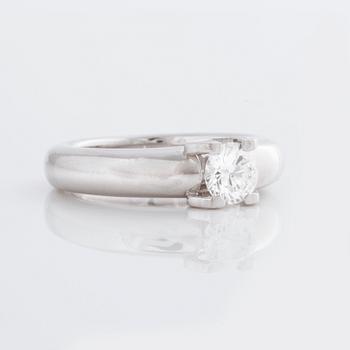 A ca 0.75 cts brilliant cut Cartier ring.