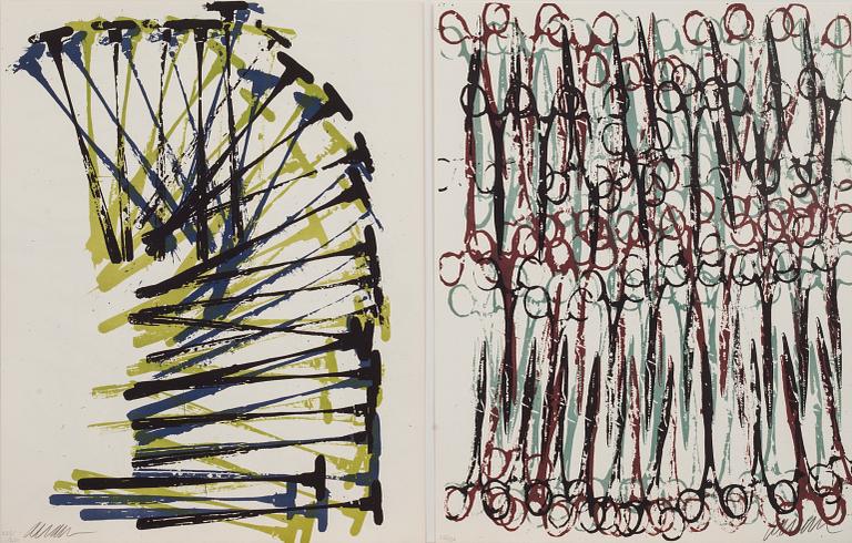 FERNANDEZ ARMAN, mapp med 5 färglitografier, signerade och numrerade 235/250.