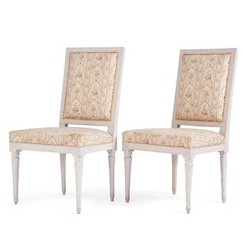 75. A pair of Gustavian chairs by J. Lindgren (master in Stockholm 1770-1800).