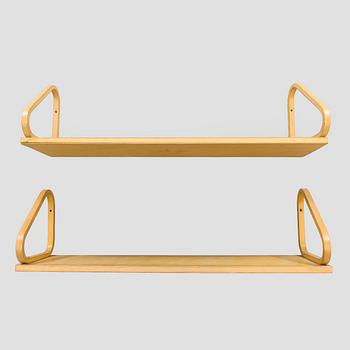 Alvar Aalto, two '112B' shelves, Artek, late 20th century.