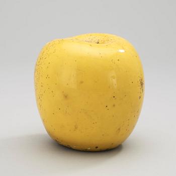 A Hans Hedberg faience apple, Biot, France.