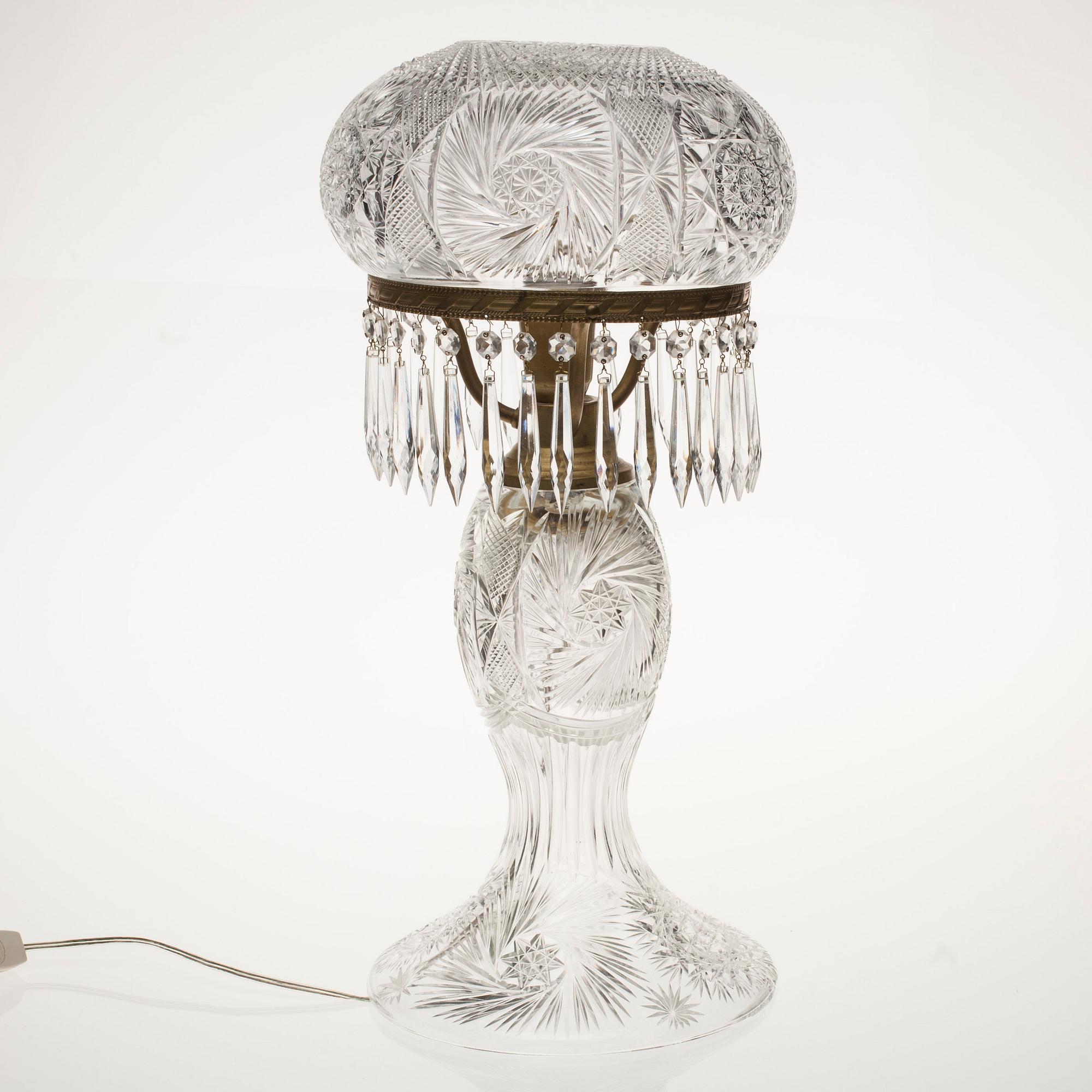 BORDSLAMPA, 1900-talets senare hälft.