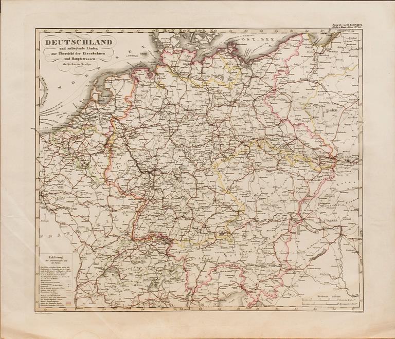 EIGHTHS MAPS FROM STILERS ATLAS. CA 1860.