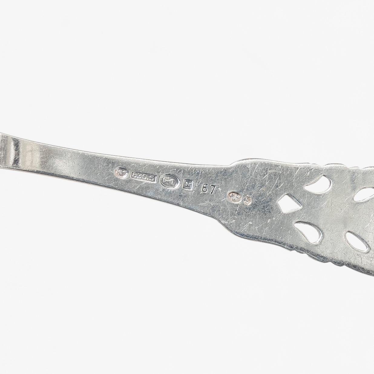 Bestick, 14 st, samt tesil, silver, mestadels Sverige och Norge, 1900-tal.