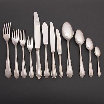 A 156-piece set of German silver flatware by Gebrüder Reiner, first half of 20th Century.