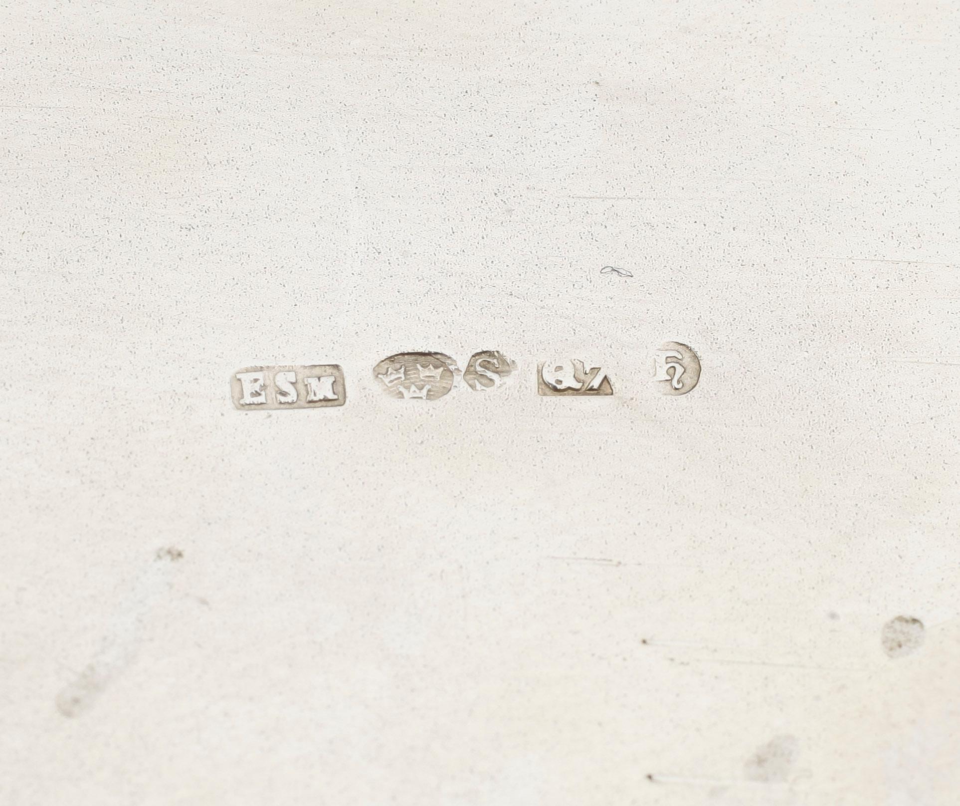 KAFFESERVIS, 3 delar, silver, empirestil, Svedboms, Vetlanda, 1918. Totalvikt ca 934g.