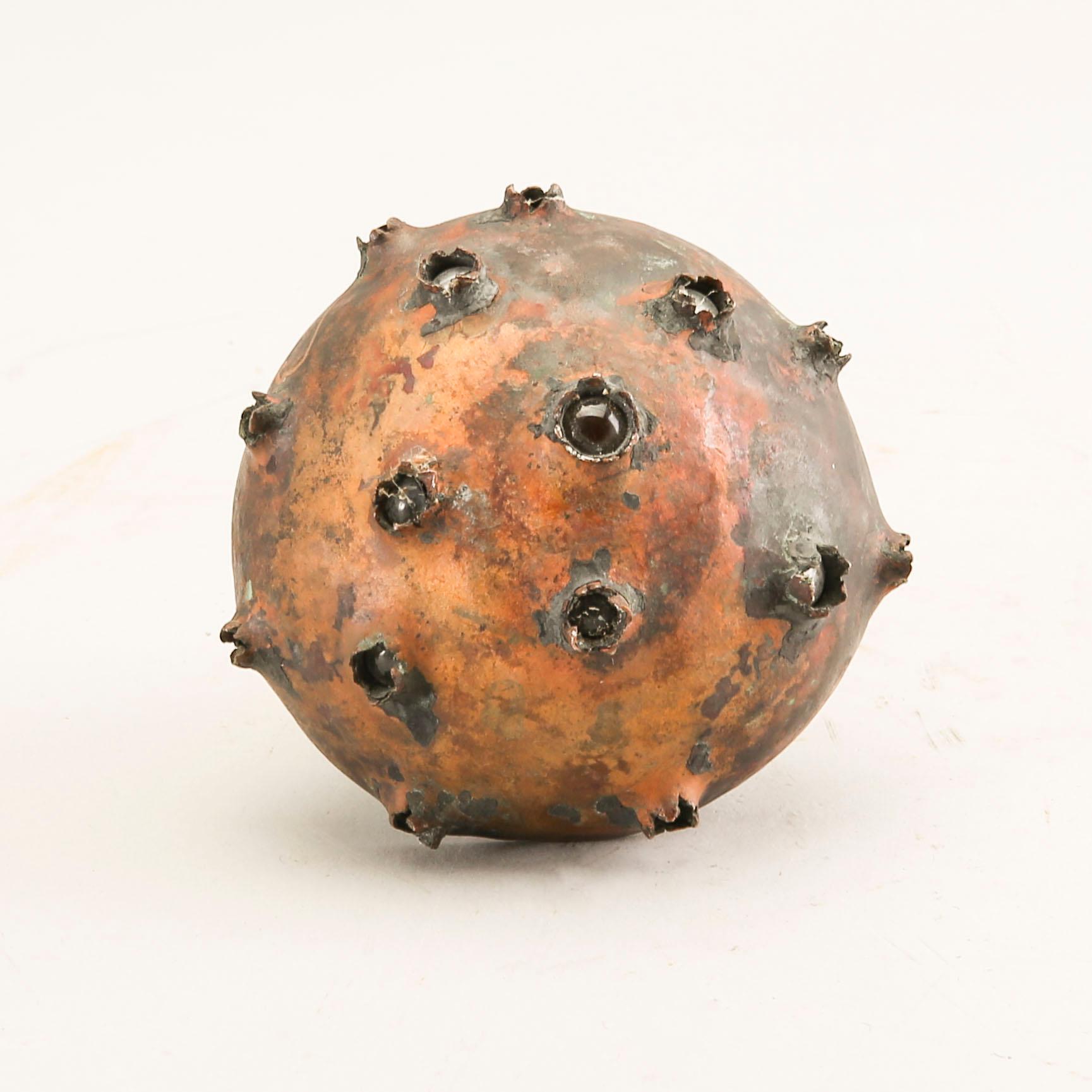 Elna Melusine Jolom, a signed glass and metal sculpture Österlens Glashytta.