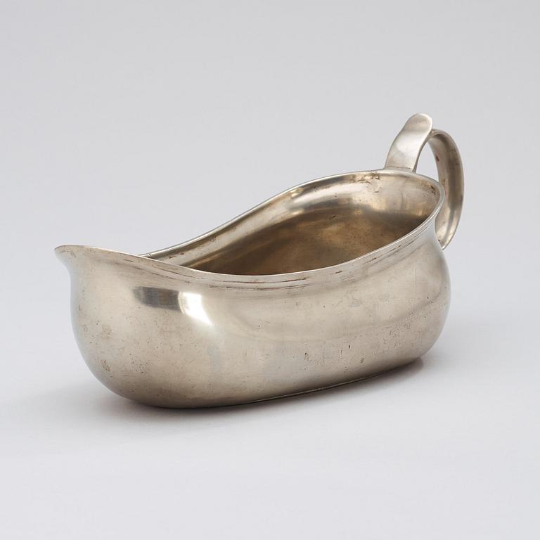 A Swedish pewter bourdalou, by C. Sauer, Stockholm 1777.