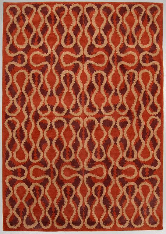 A CARPET, "Squiggle Orange", Vivienne Westwood för  The Rug Company, ca 275 x 187 cm.