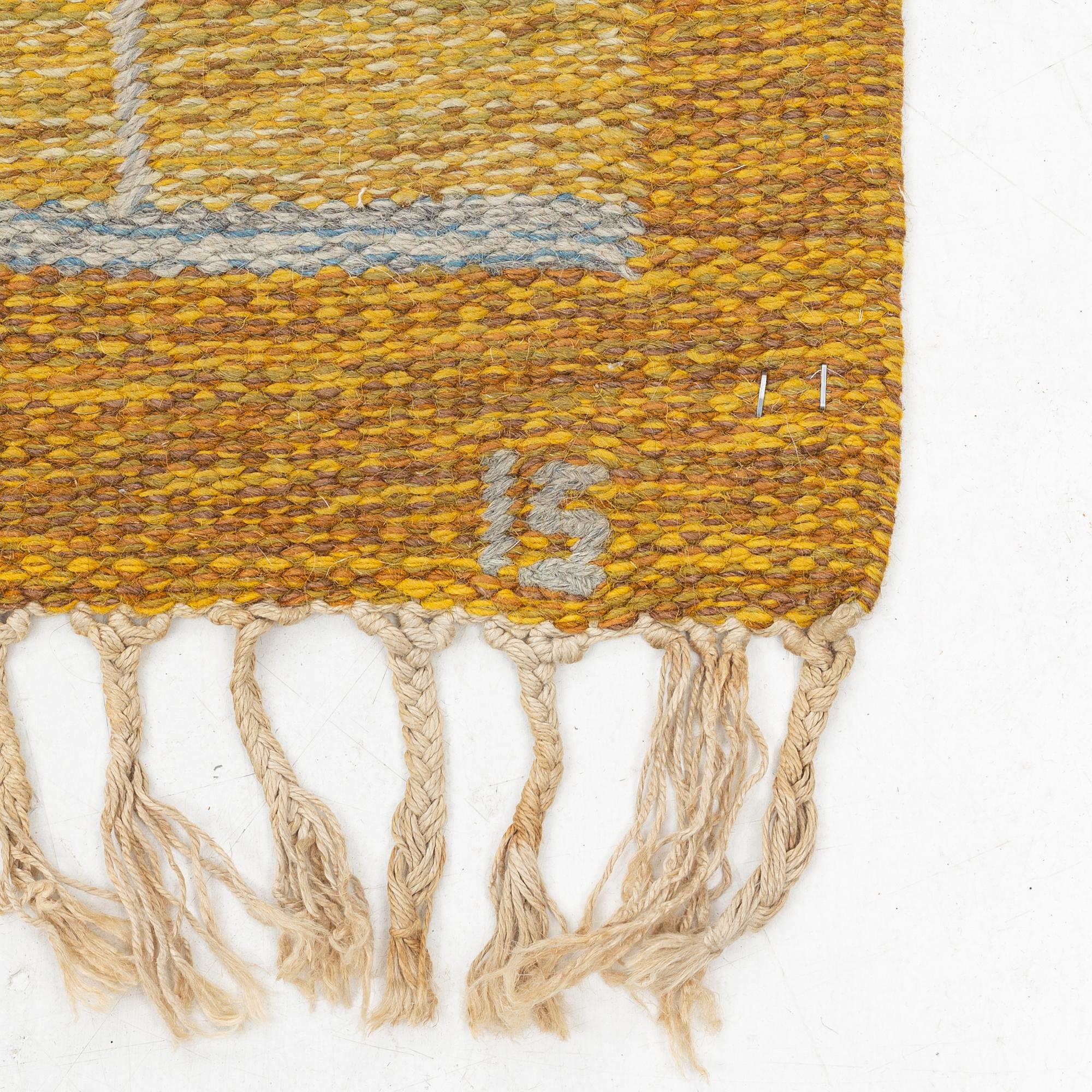 Ingegerd Silow, matta, rölakan, signerad IS, ca 302 x 188 cm.