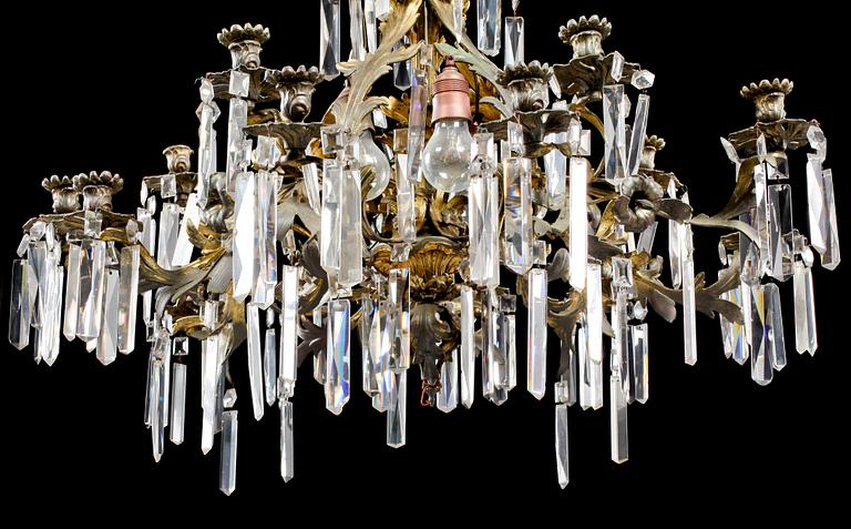 LJUSKRONA, sent 1800-tal. Höjd ca 105 cm.