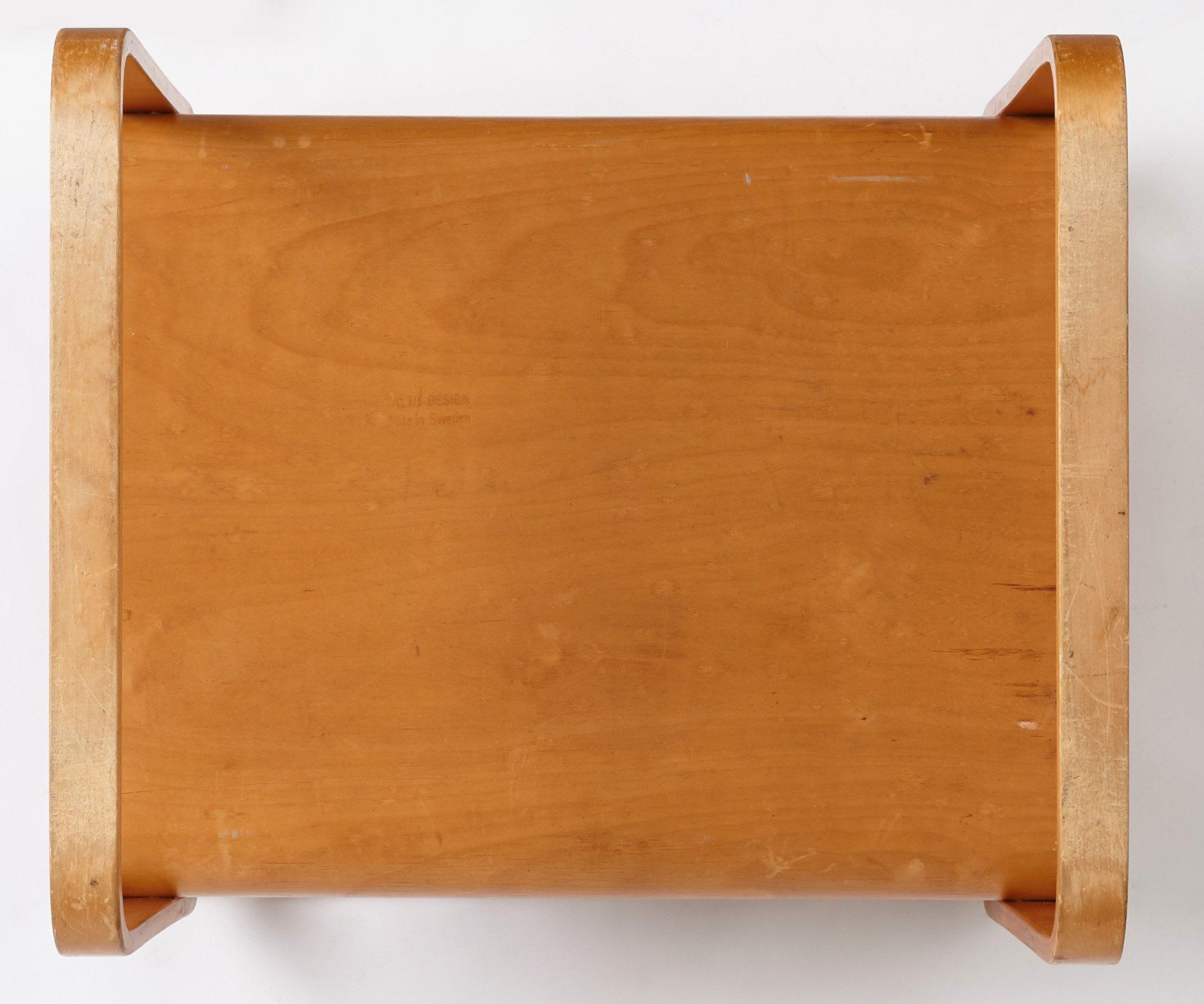 Alvar Aalto, a burled birch 'model 75' side table, Aalto Design, Hedemora, Sweden 1946-56.