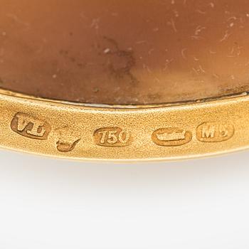 Brooch, 18K gold and shell cameo, Viktor Lindman, Helsinki 1917.