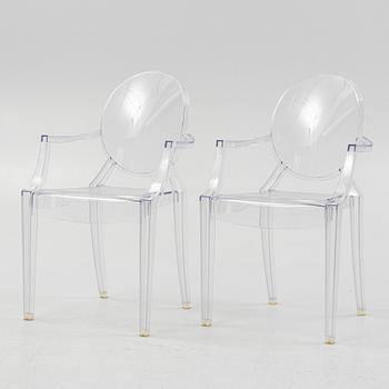 Philippe Starck, stolar, 6 st, "Louis Ghost", Kartell, Italien.