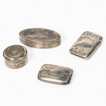 Dosor, 4 st, silver, 1800-1900-tal.