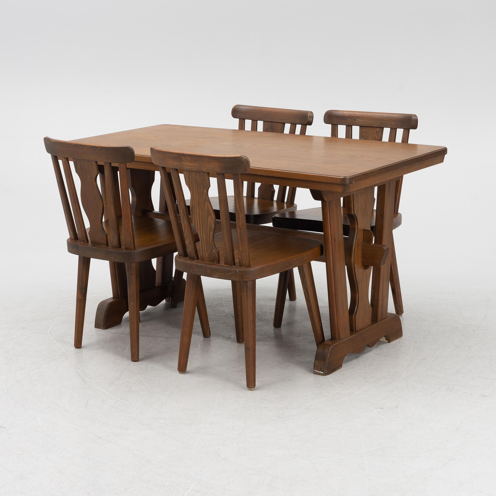 Matgrupp i 5 delar från mitten av 1900-talet.