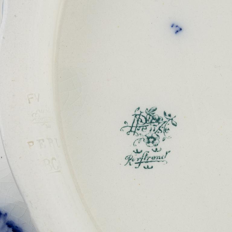 Servisdelar, 4 st, flintgods, "Pensé", Rörstrand, omkring år 1900.