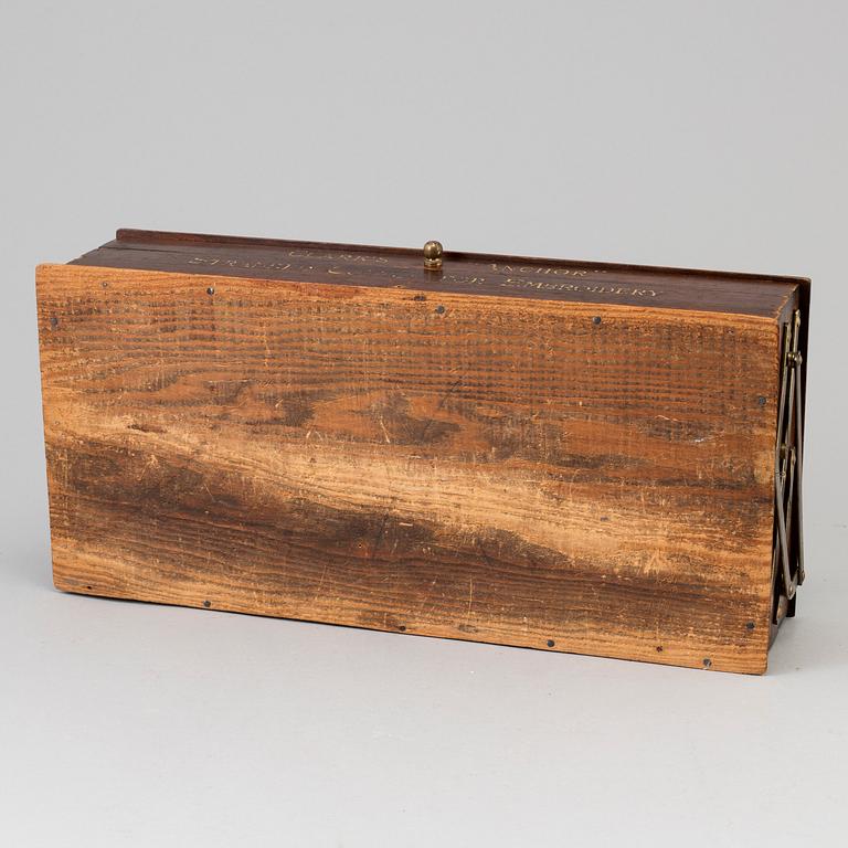 A sewing box 'Anchor' by Clarks, early 20th century.