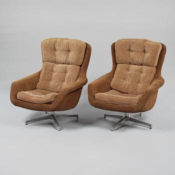 FÅTÖLJER, ett par, Alf Svensson, Dux, 1960-talets andra hälft.