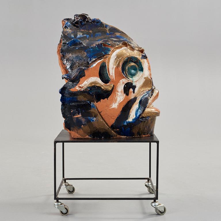 Hertha Hillfon, a glazed terracotta sculpture, Sweden, probably 1980's.