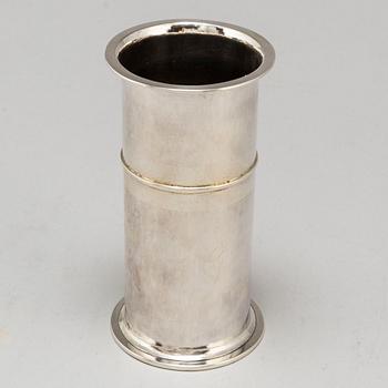 A sterlingsilver vase by Birger Haglund.