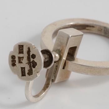 WIWEN NILSSON, Lund, 1955, örhängen.