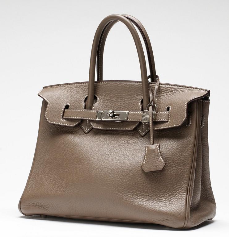 HANDVÄSKA, Hermès. Modell "Birkin 30".
